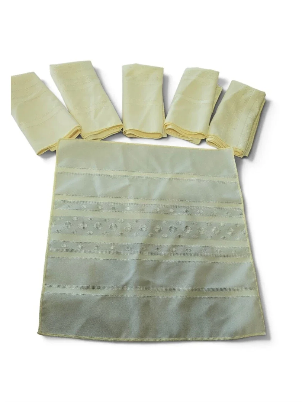 Set of Pale Yellow Dinner Napkins